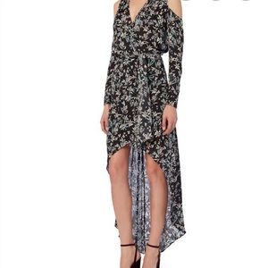 Intermix black silk long dress size S